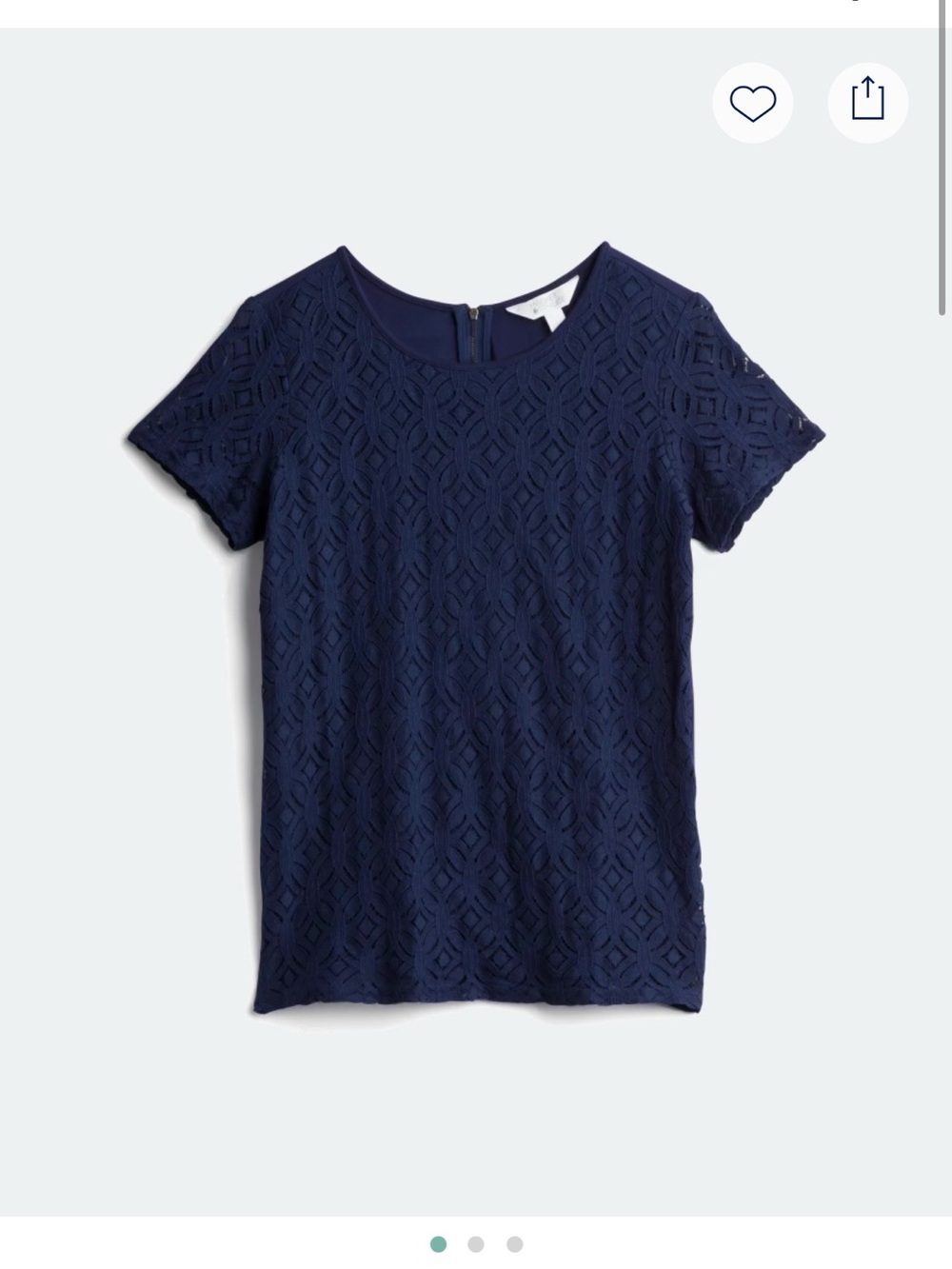 Hans Crochet Front Mixed Material top